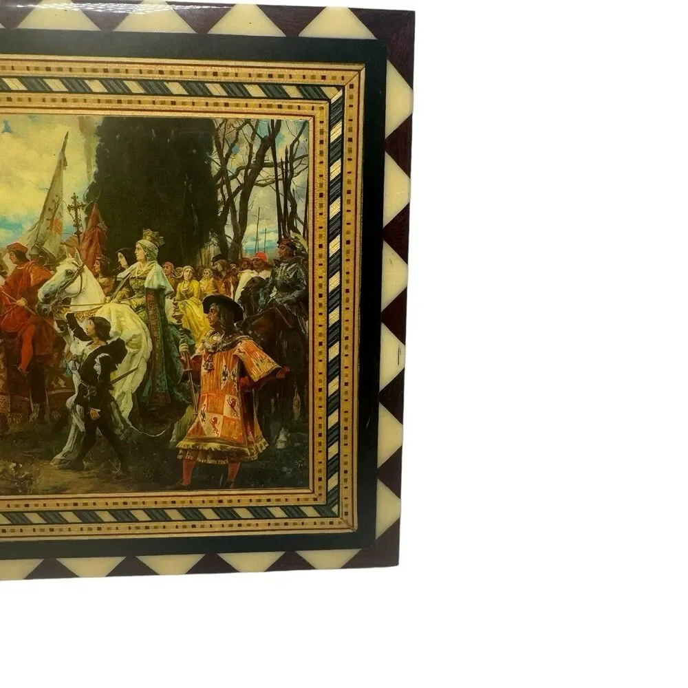 Mosaic Inlaid  Wooden Art  8”x6” inches “Recuerdo De Granada” - Miguel LAGUNA